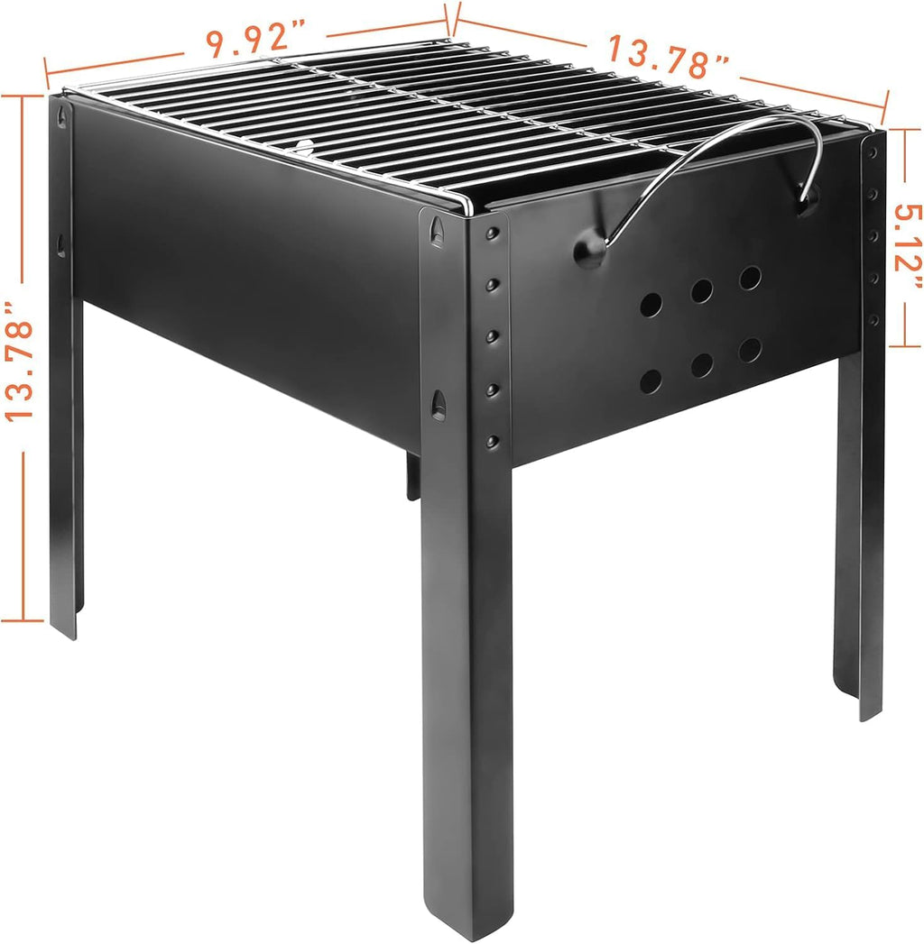 14" Portable Charcoal Barbecue Grill, Black O276640