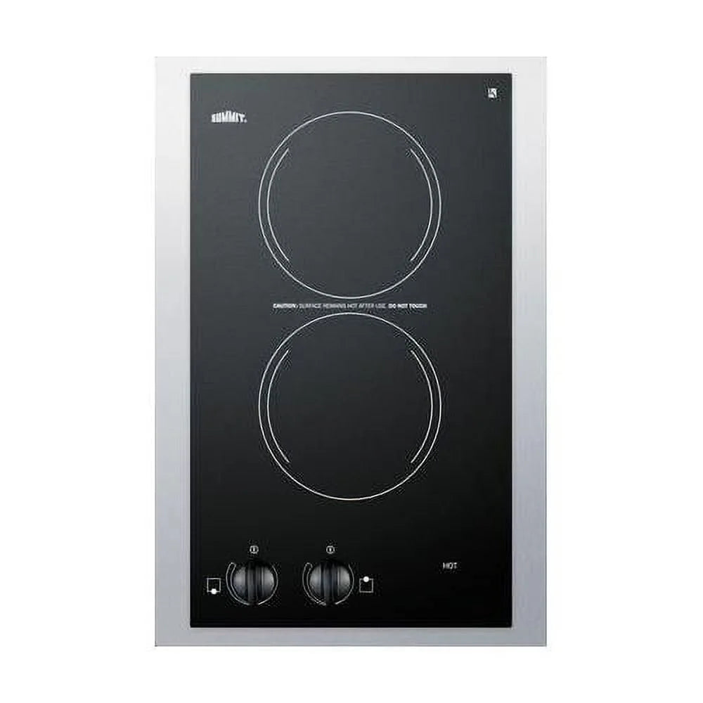 15" Wide 230V 2-Burner Radiant Cooktop X279
