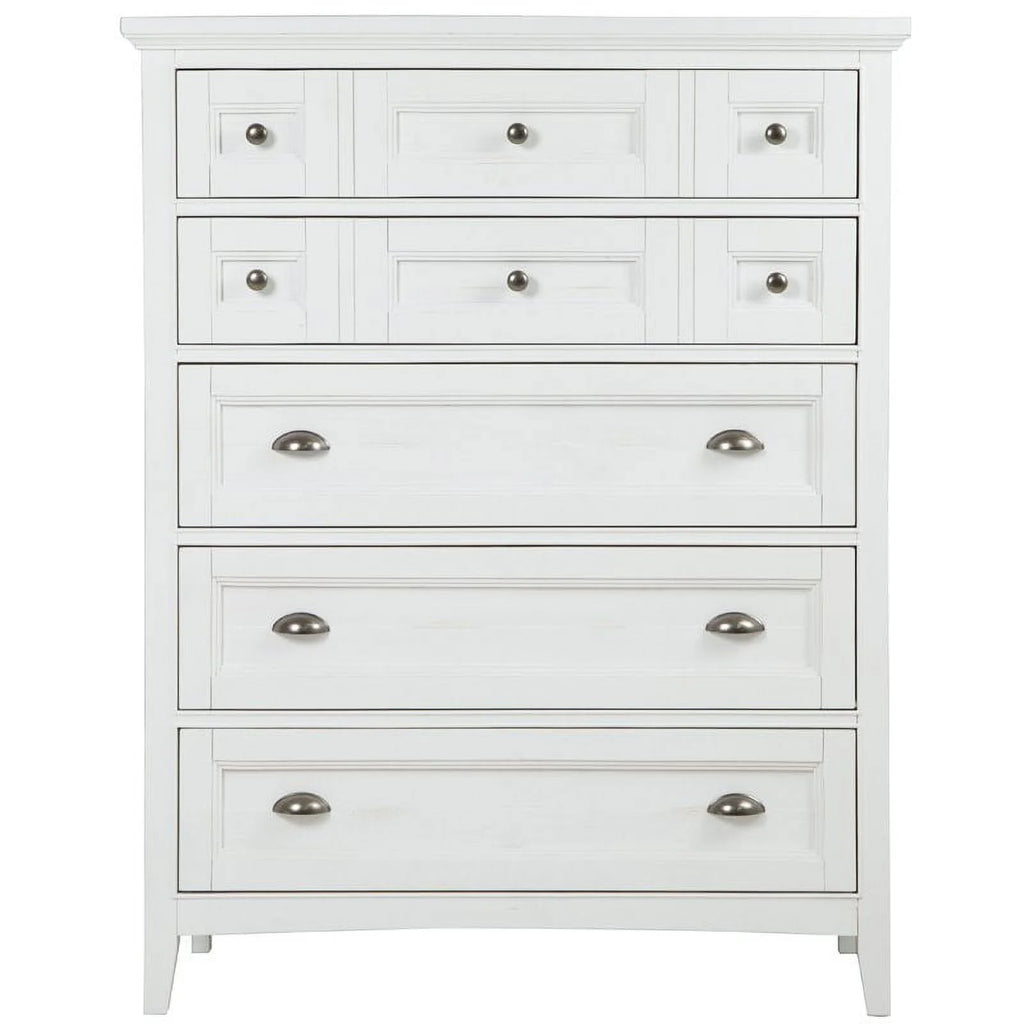 Soft White 5 Drawer Wood Chest G60992
