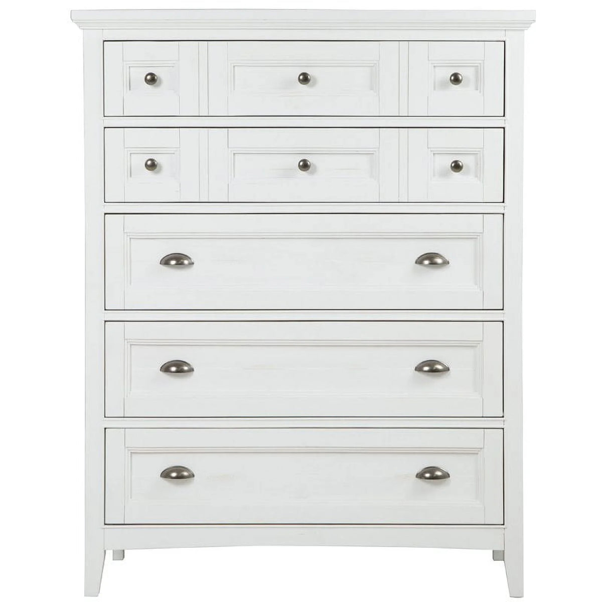 Soft White 5 Drawer Wood Chest G60992