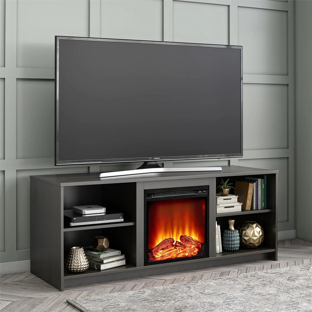 Black Oak Fireplace TV Stand R630111