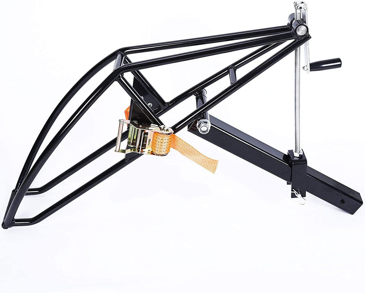 Black Motorcycle Hitch Hauler Carrier 2” Receiver W9146