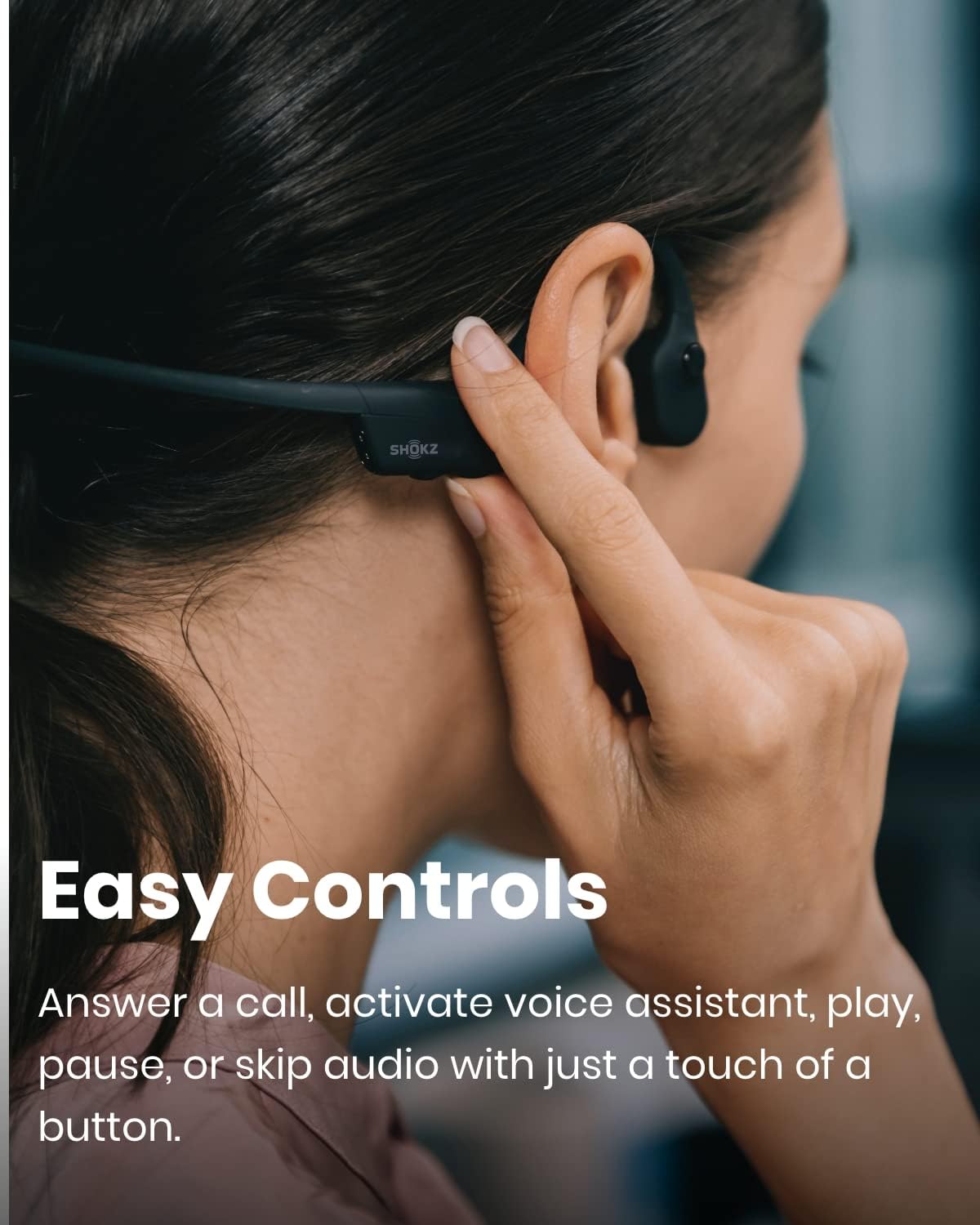Bone Conduction Open-Ear Stereo Bluetooth Headset With Noise-Canceling Boom Microphone X801607