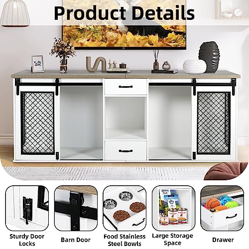 47.2" Heavy Duty Dog Crate with Drawers M868979
