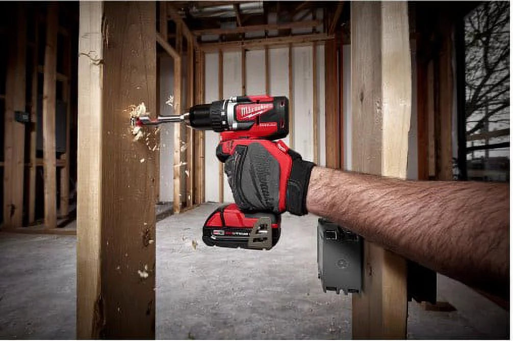 Compact Brushless Cordless Drill/Impact Combo Kit (2-Tool) with 2.0Ah Batteries, Charger & Bag R93269