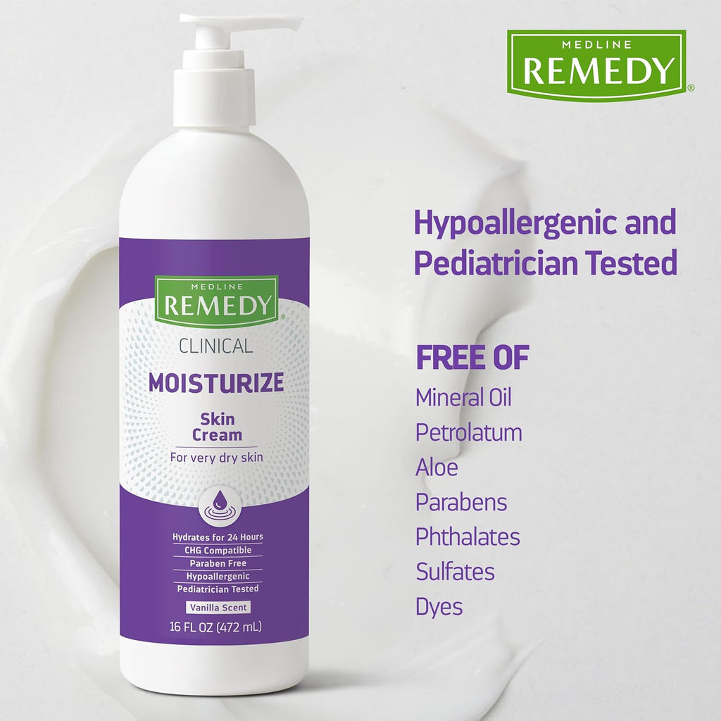 Vanilla Scent Clinical Skin Cream, 16 fl oz, Hypoallergenic Moisturizer T10166