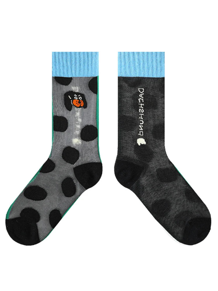 Cartoon Puppy Pattern Socks T24118