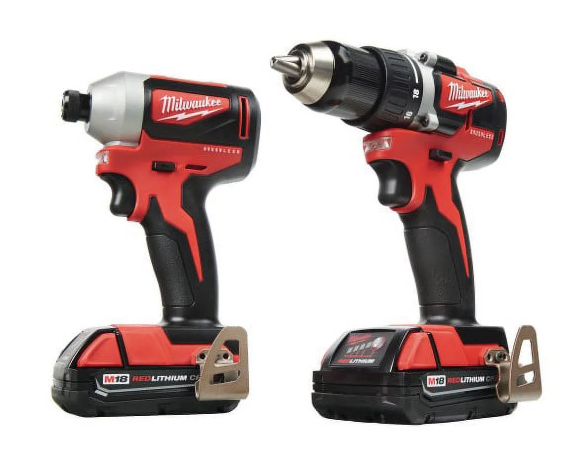 Compact Brushless Cordless Drill/Impact Combo Kit (2-Tool) with 2.0Ah Batteries, Charger & Bag R93269
