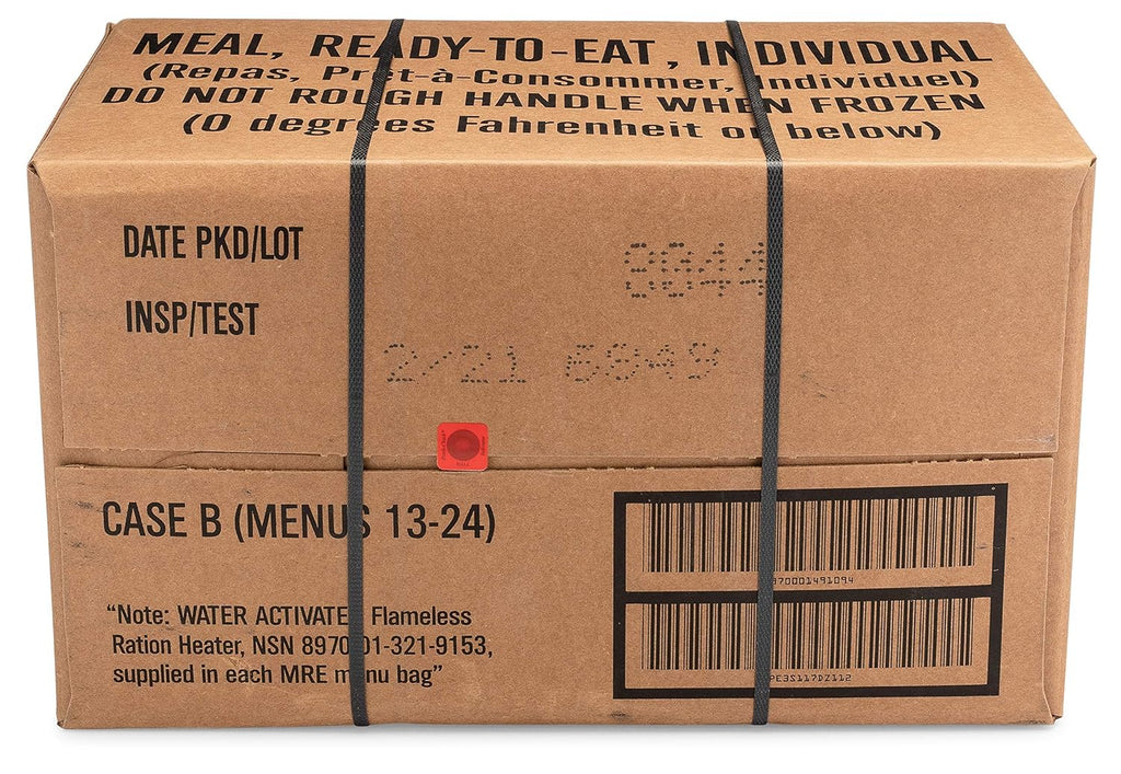 12 ct MRE Meals Ready to Eat Case Menus 13-24 Q44212