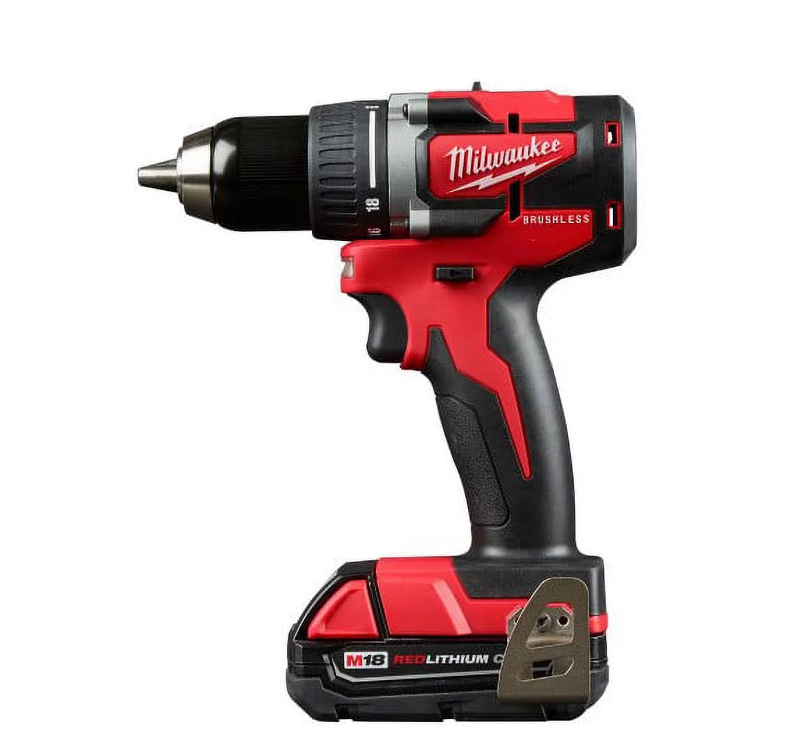 Compact Brushless Cordless Drill/Impact Combo Kit (2-Tool) with 2.0Ah Batteries, Charger & Bag R93269