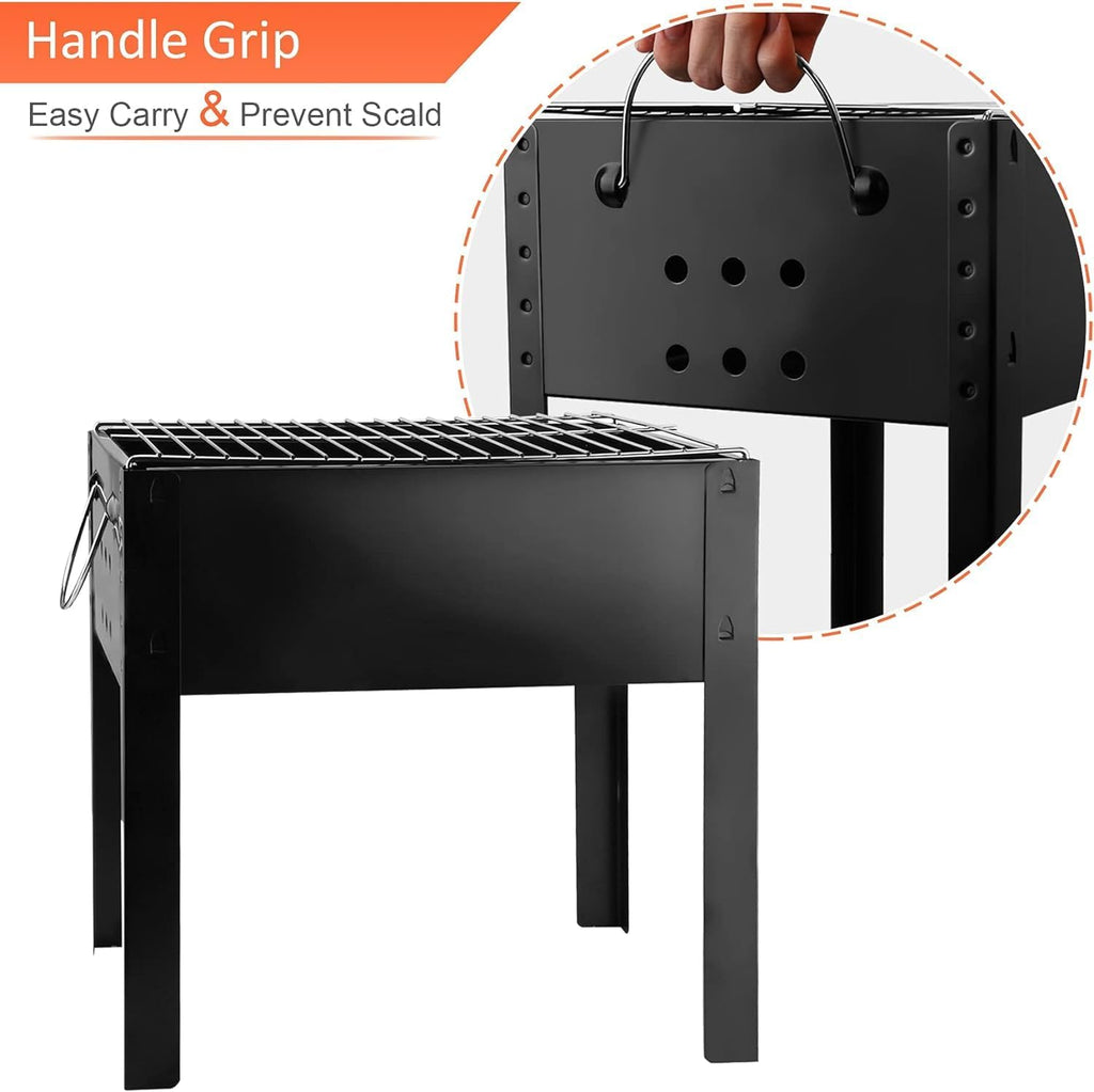 14" Portable Charcoal Barbecue Grill, Black O276640