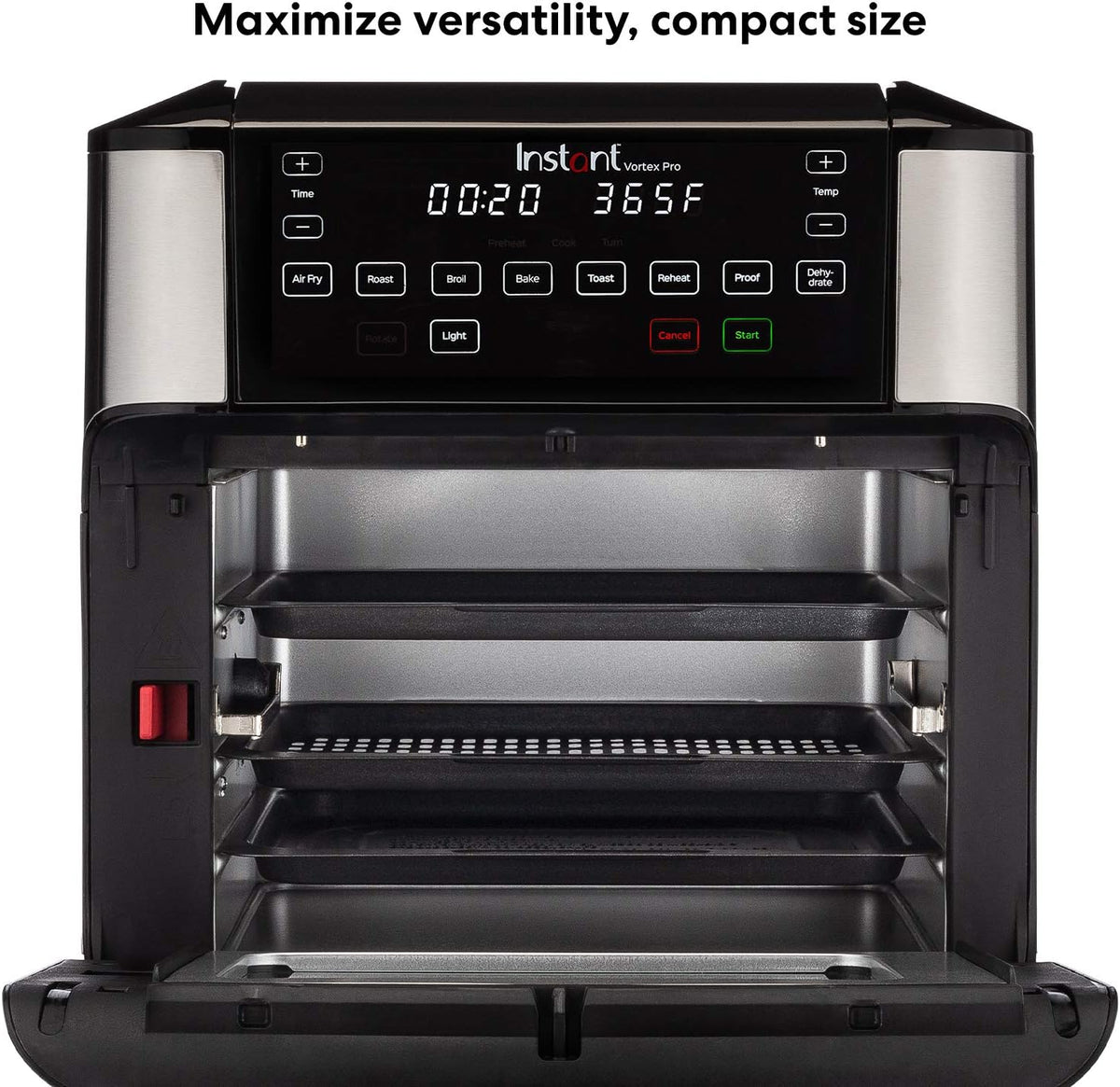 10 Quart Stainless Steel Black Air Fryer A2380
