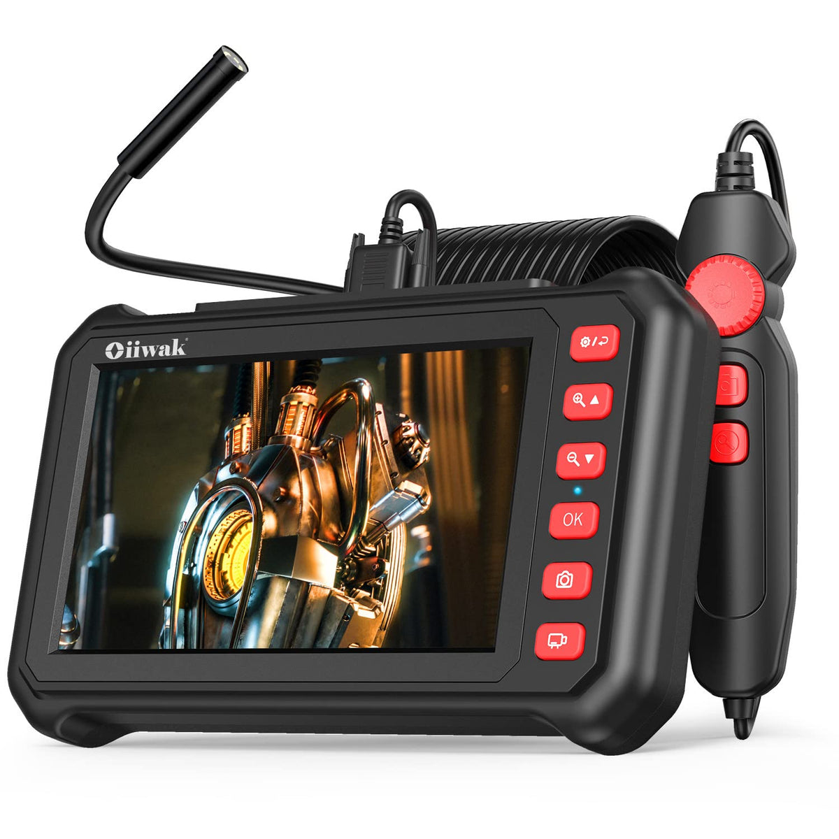 7 IPS Industrial Endoscope 5.0MP 1944P HD Borescope Camera IP68 Waterproof F697