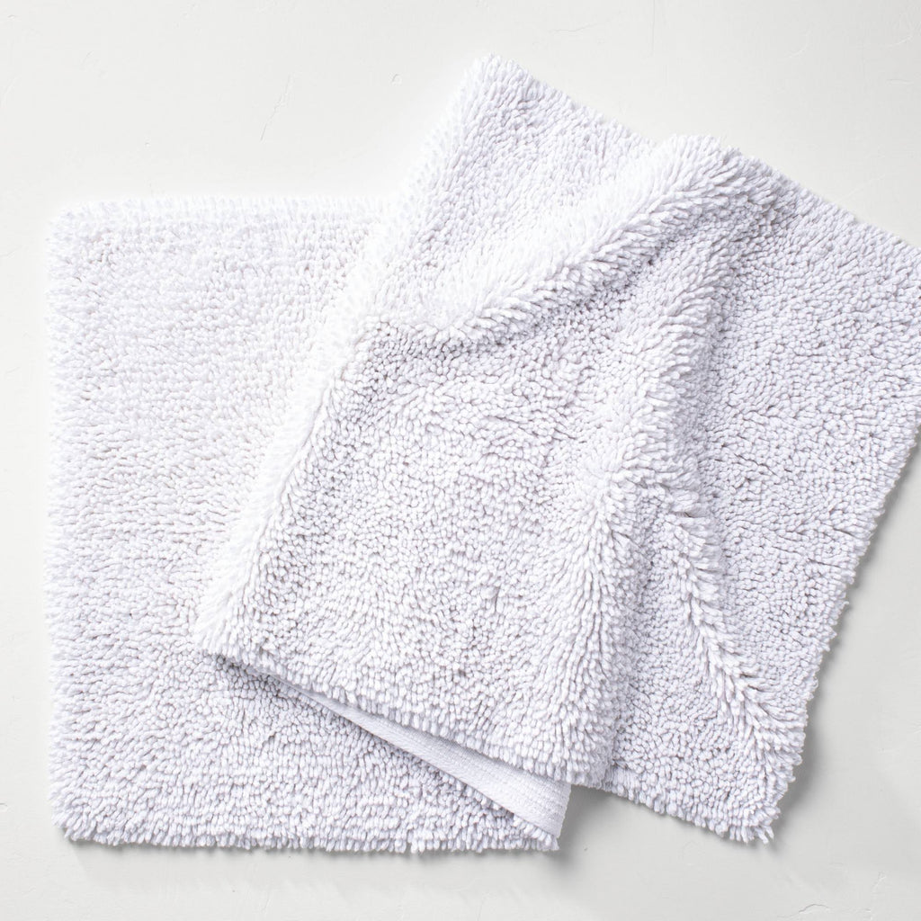 White Looped Bath Runner N764