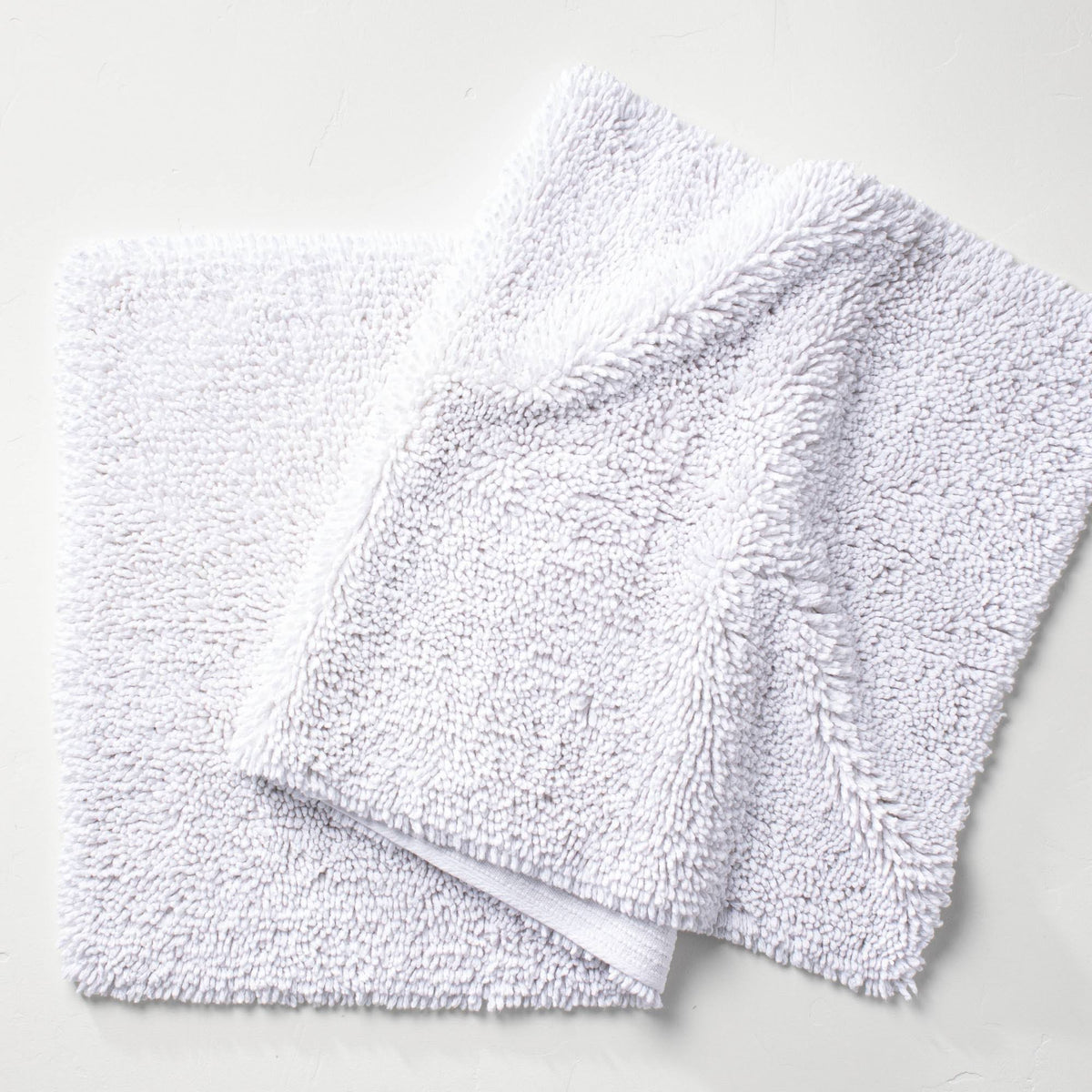 White Looped Bath Runner N764