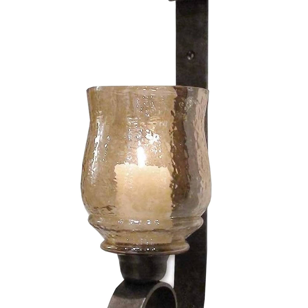 Set of 2 Bronze Metal Candle Holder Sconce Y8508