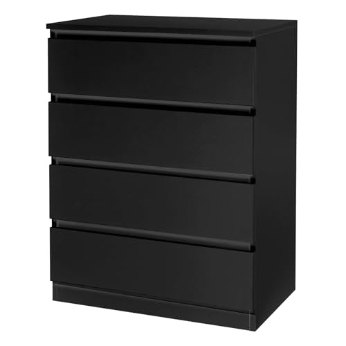 4-Drawer Black Chest of Drawers J964712