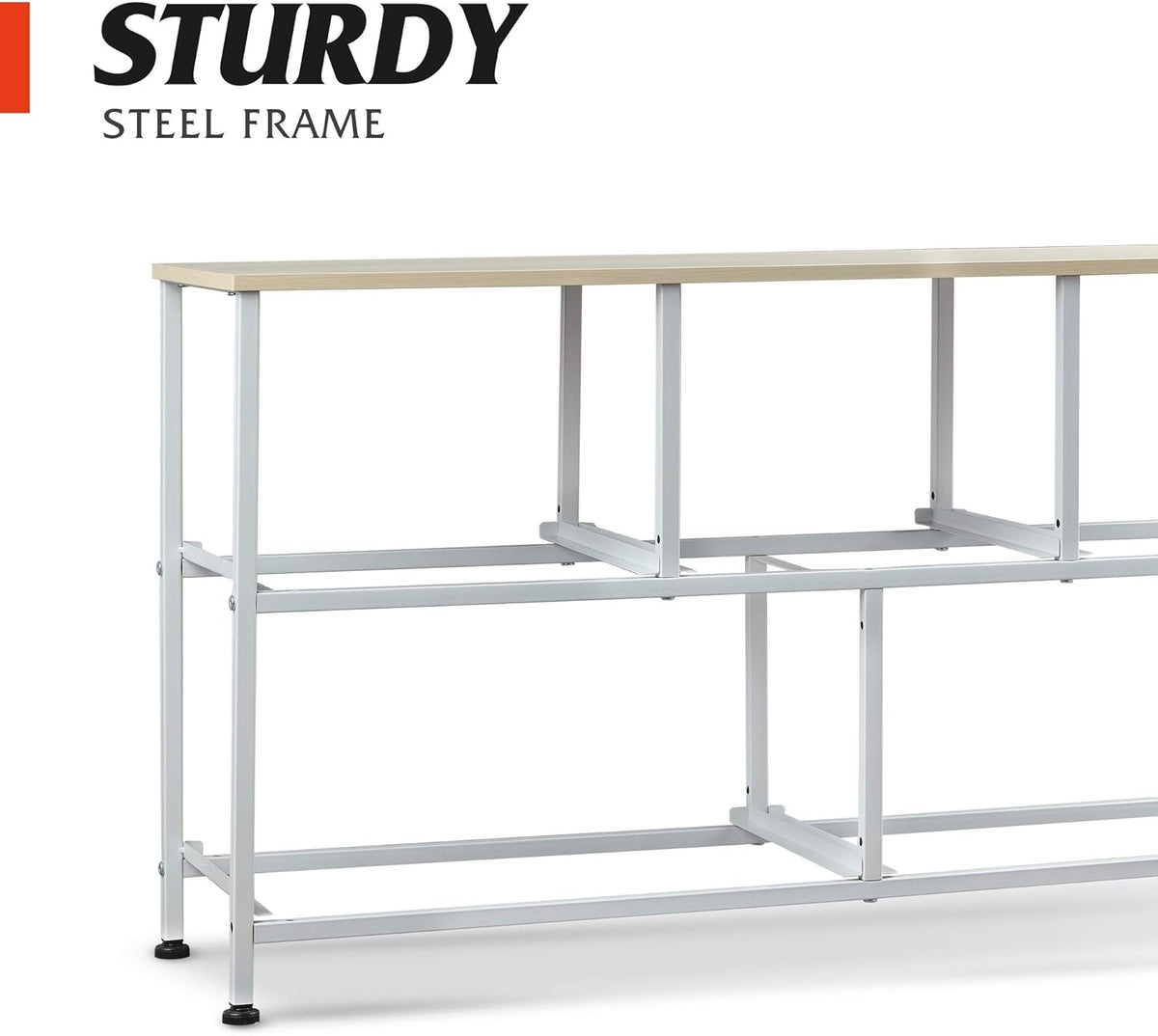 1-Drawer Nightstand and 5-Drawer Dresser Set with Fabric Bins, Steel Frame U358