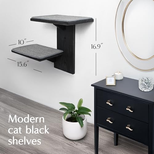 Cat Wall Shelves with Sisal Scratching Post Z95484