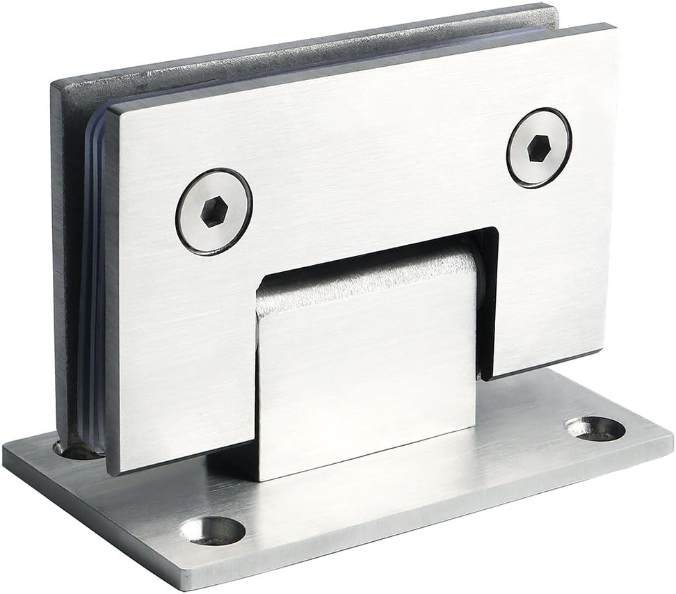 90 Degree Glass Door Cabinet Clamp Stainless Steel Brushed Nickel Y184