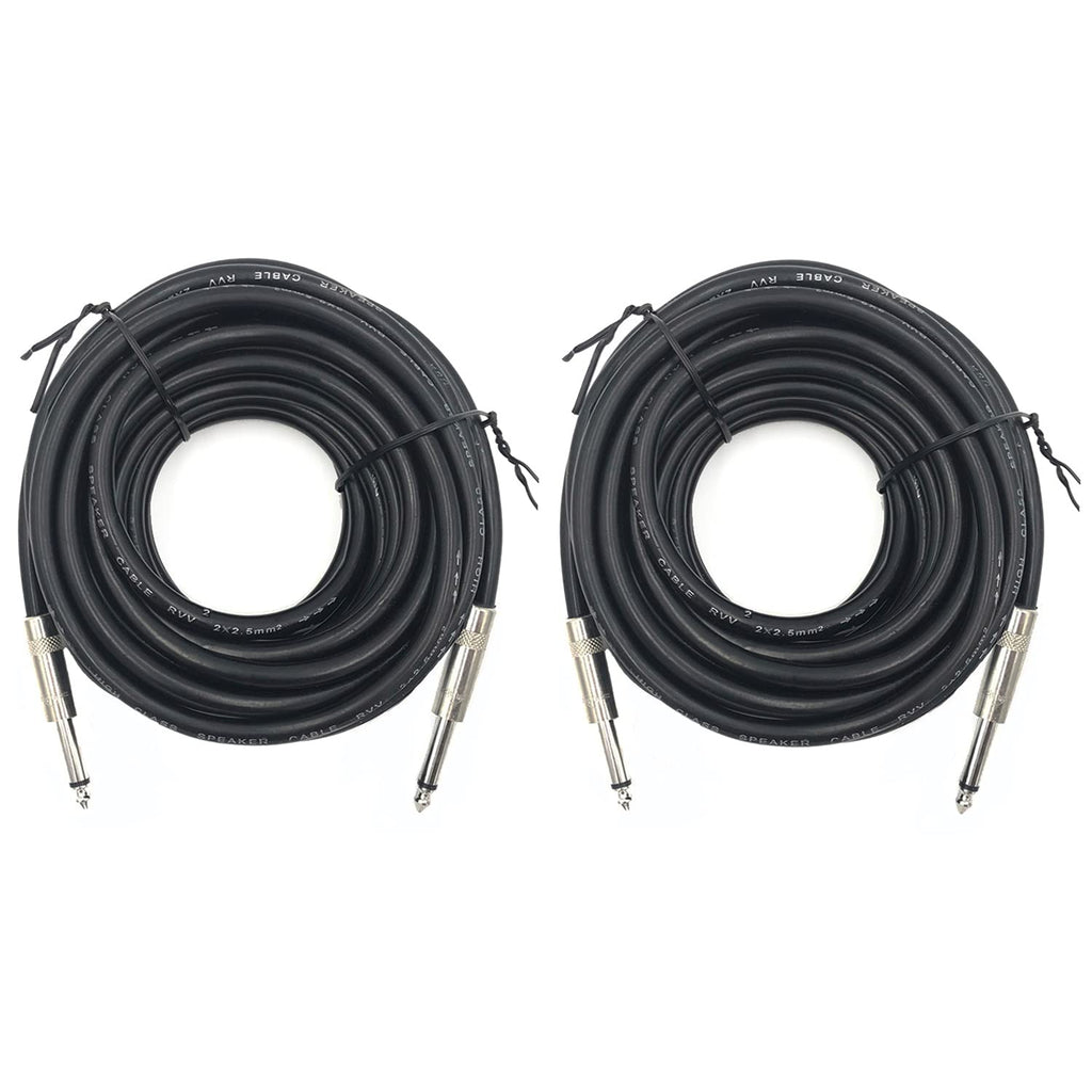 2 Pack 50ft 1/4 Inch to 1/4 Inch Male Speaker Cable I535046