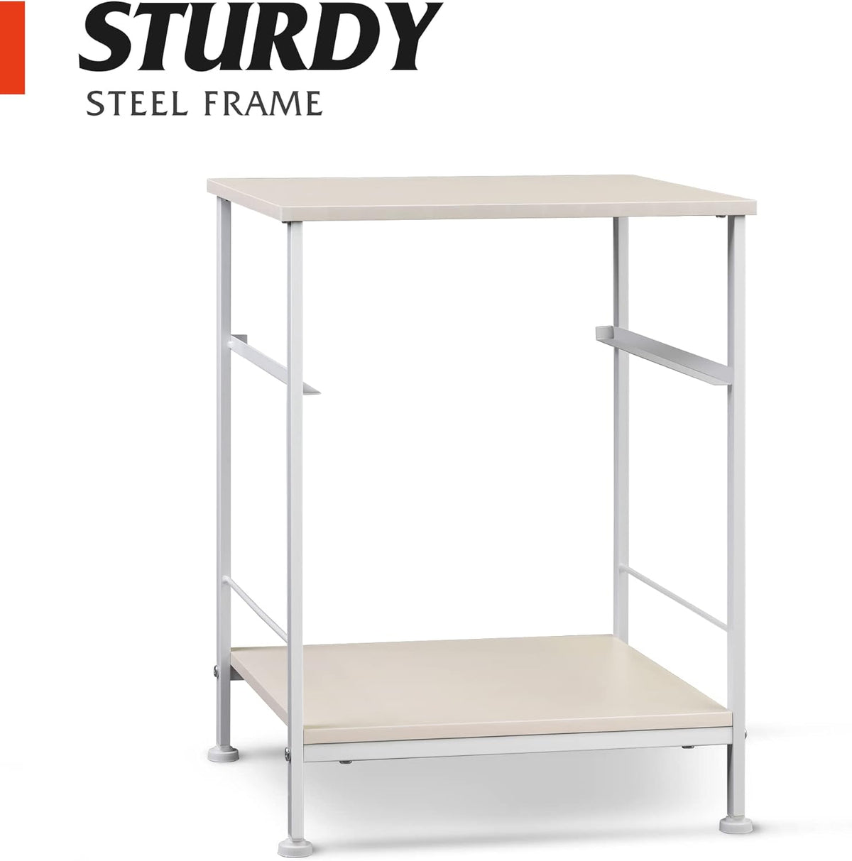 1-Drawer Nightstand and 5-Drawer Dresser Set with Fabric Bins, Steel Frame U358