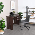 Computer Desk with Drawer 35.4 in Small Wood Desk R191