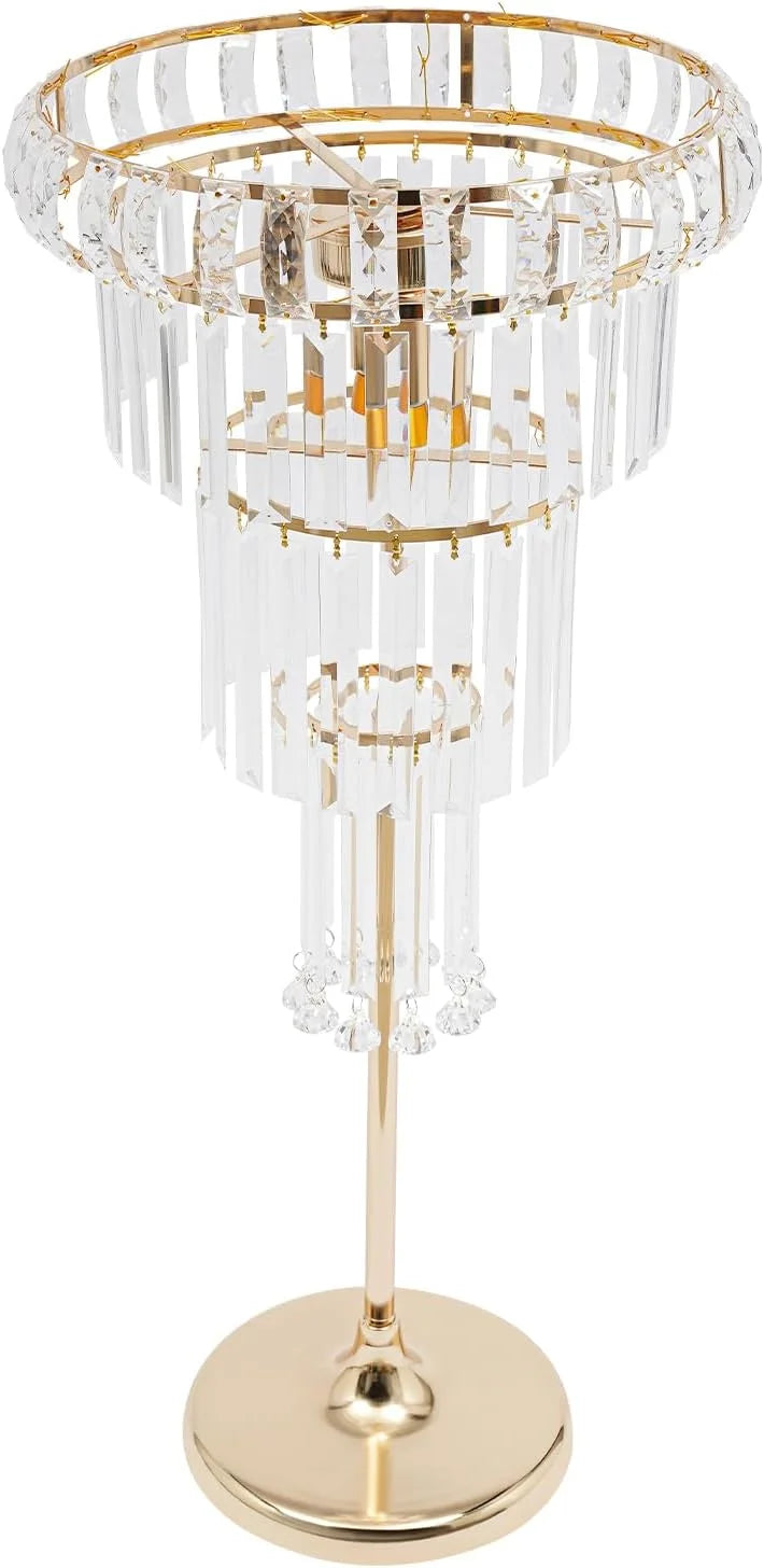 Gold 4-Tier Crystal Flower Stand P599048