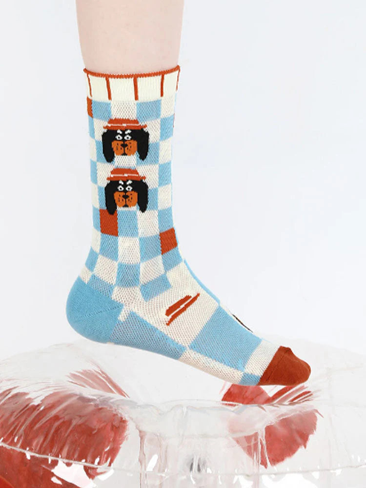 Cartoon Puppy Pattern Socks T24118
