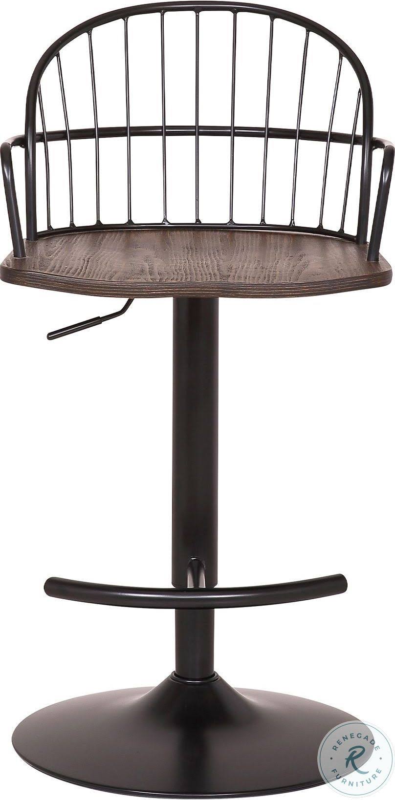 Black Powder Coated Adjustable Barstool G20440