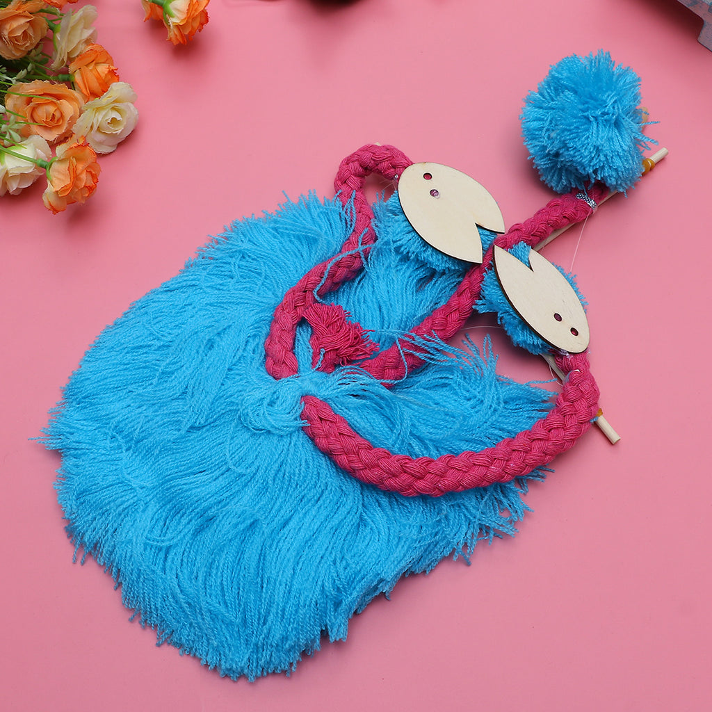 Sky-blue 5PCS String Puppets Plush Ostrich Marionette Toy Q411