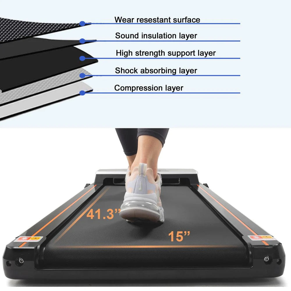 Folding Treadmill with Desk 2.5HP Compact Electric Treadmill G6039