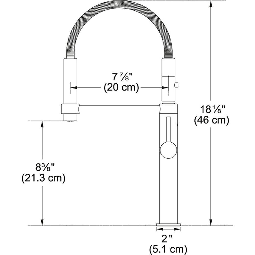 Satin Nickel Pull Down Kitchen Faucet U25037