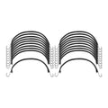 21 in. EPDM Tie Down Set, 20 Pack T8424