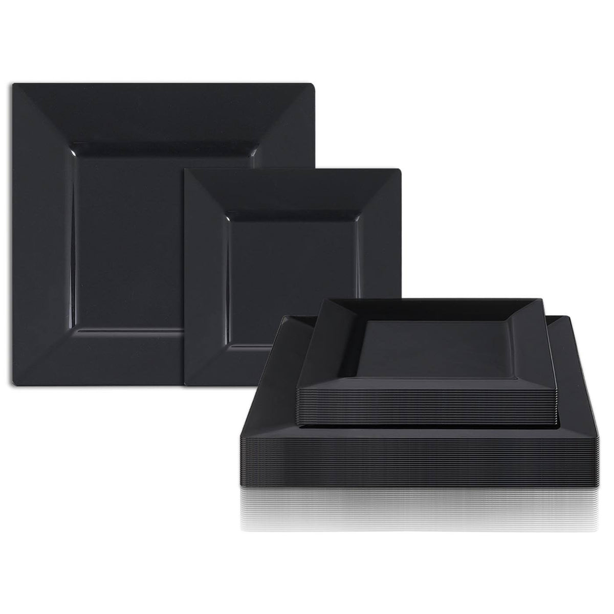 White Disposable Plastic Salad Plates Y36130