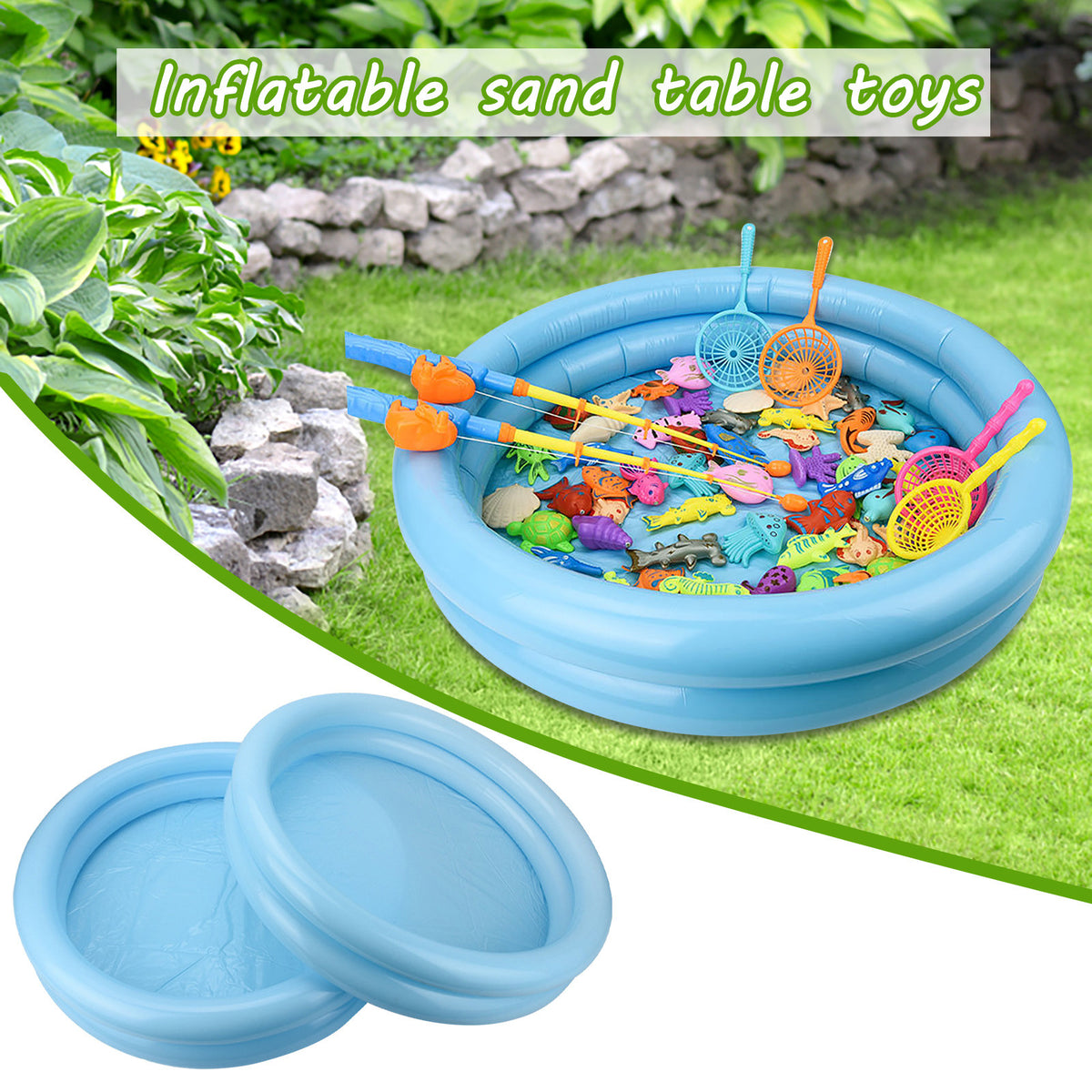 White PVC Inflatable Sandbox Tray Table Toys C351872
