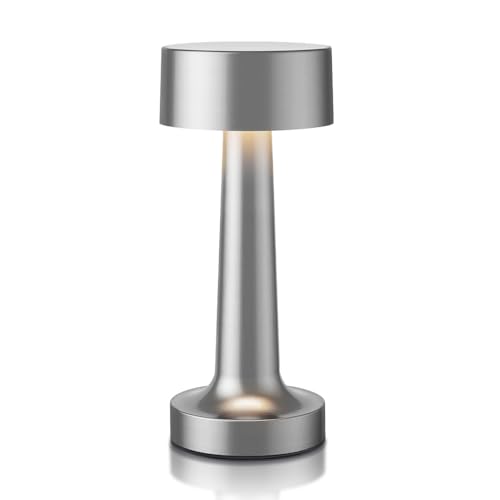 Portable LED Table Lamp, 3 Color Touch Control Rechargeable Metal Desk Lamp F581879