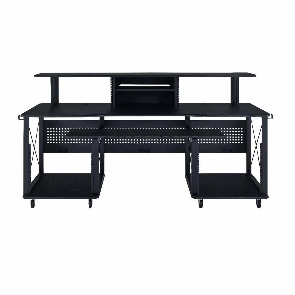 Black Music Desk with Shelves Z57053