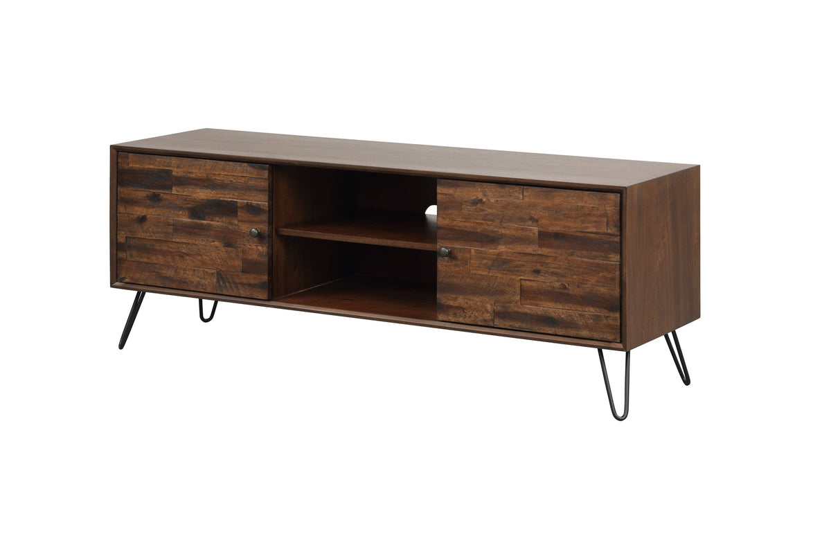 Dark Brown 2-Door 2-Shelf Media Console W114