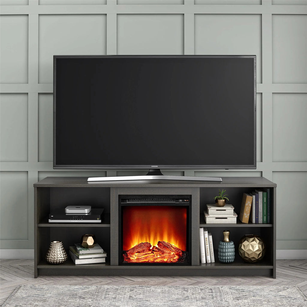 Black Oak Fireplace TV Stand R630111