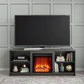 Black Oak Fireplace TV Stand R630111