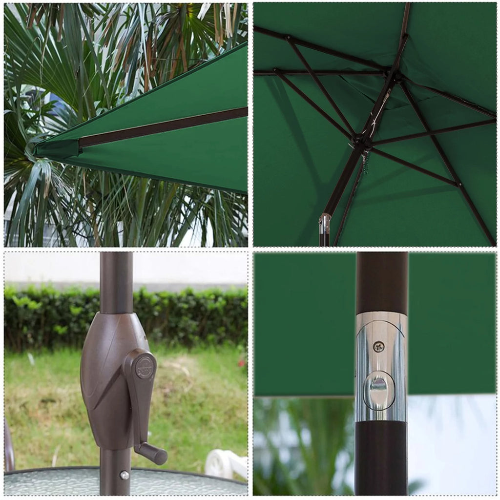 6.5' x 10' Rectangular 6 Ribs Outdoor Umbrella E838906