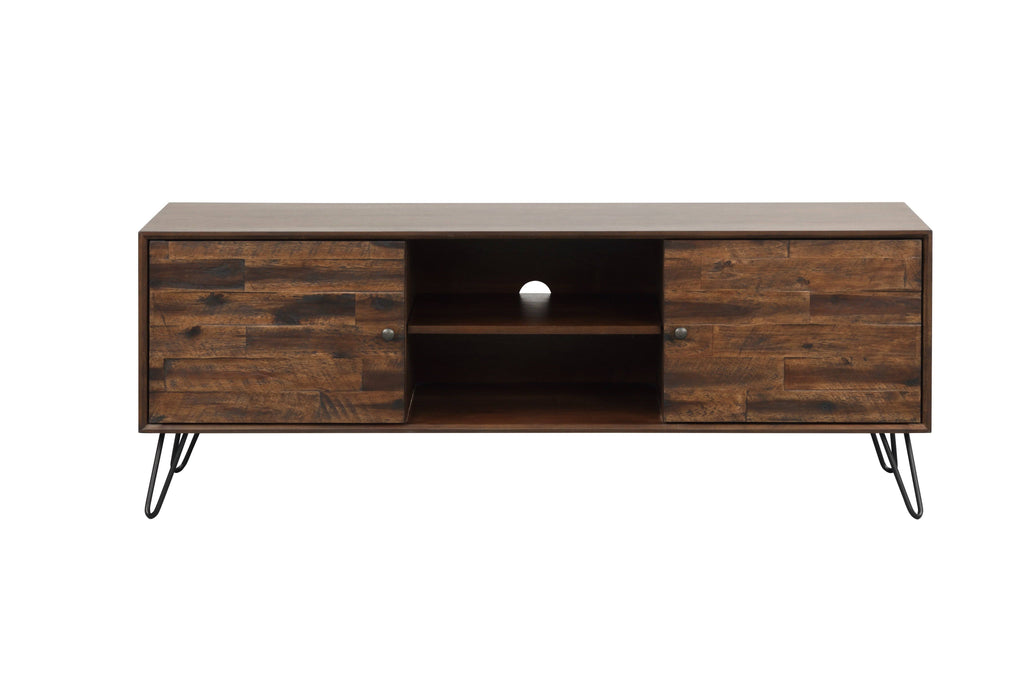 Dark Brown 2-Door 2-Shelf Media Console W114