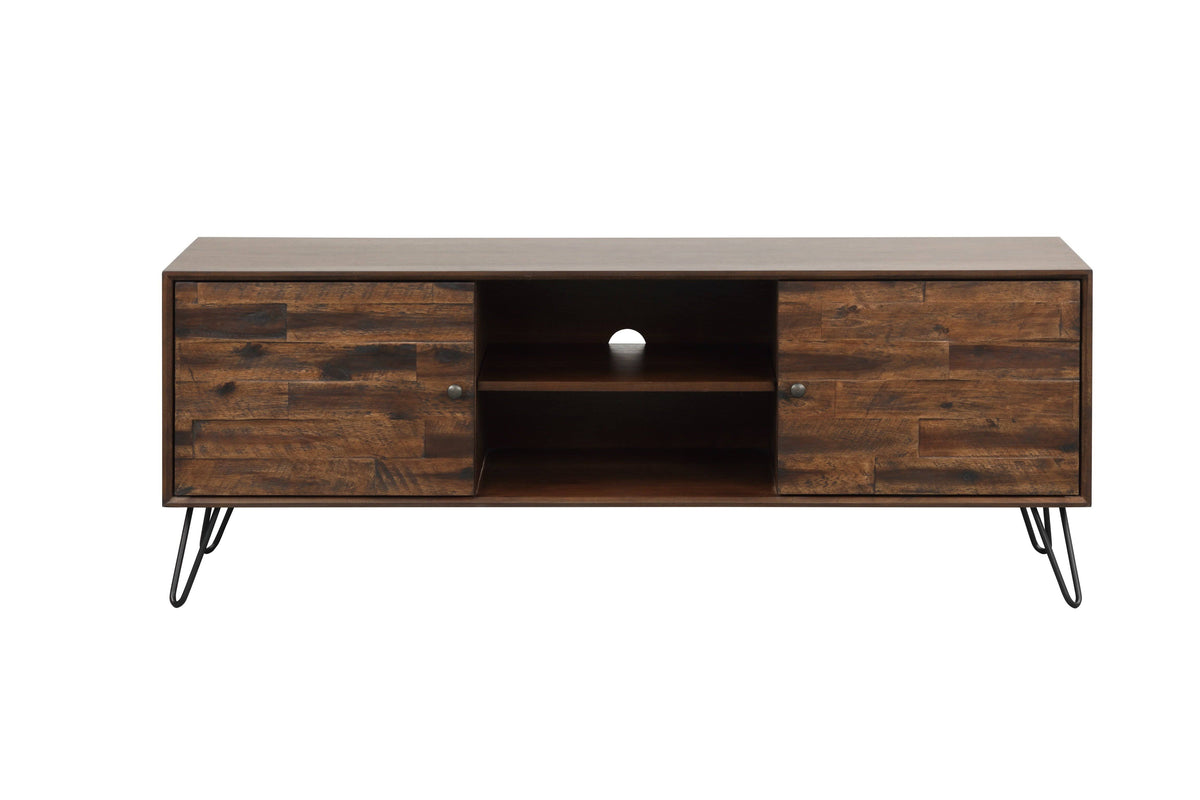 Dark Brown 2-Door 2-Shelf Media Console W114