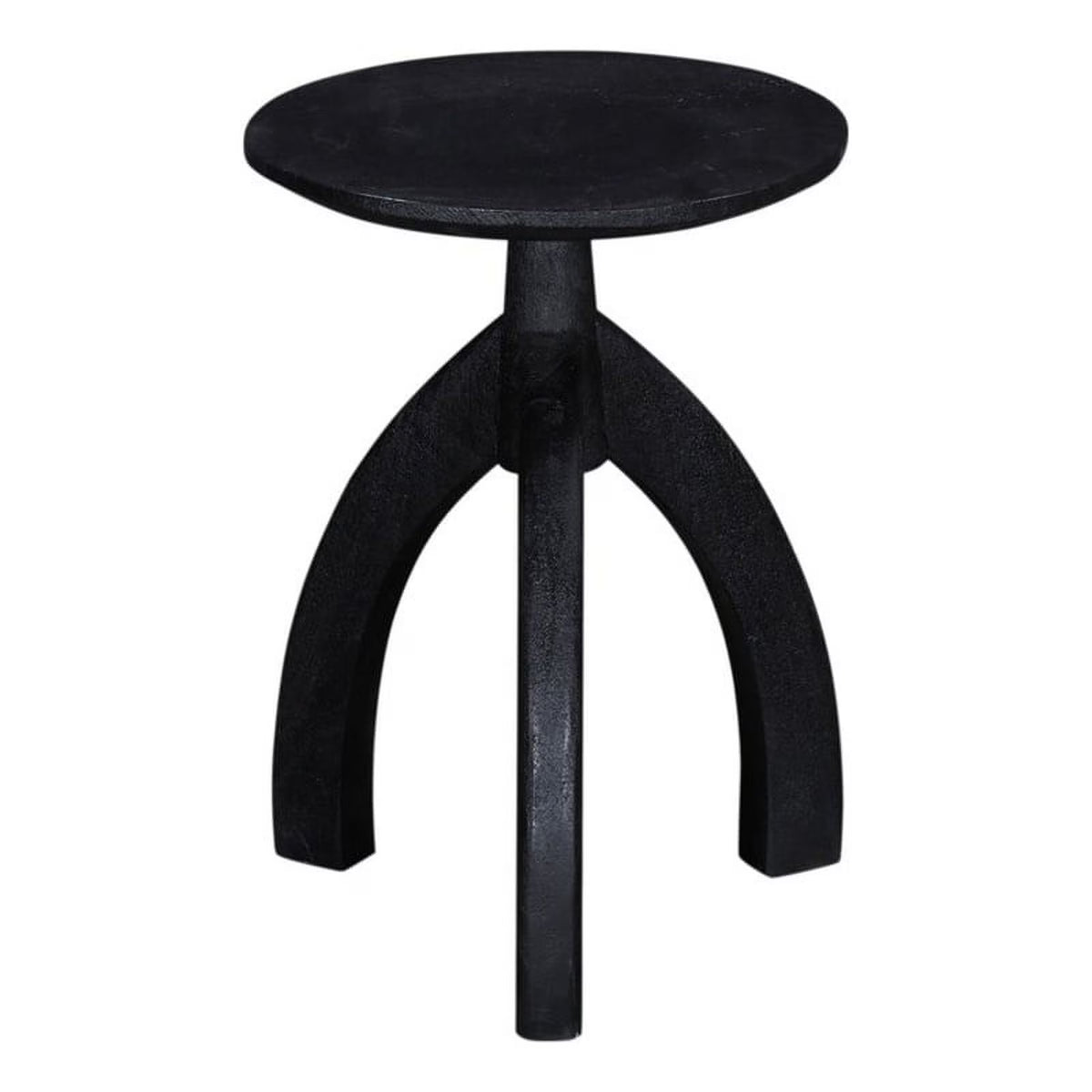 Black Mango Wood Accent Table with Arched Legs D51669