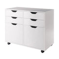 White 2 Section Mobile Storage Cabinet N436374
