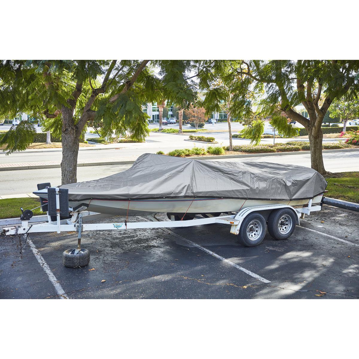 8 ft. x 10 ft. Silver and Black Weather-Resistant Tarp S63707