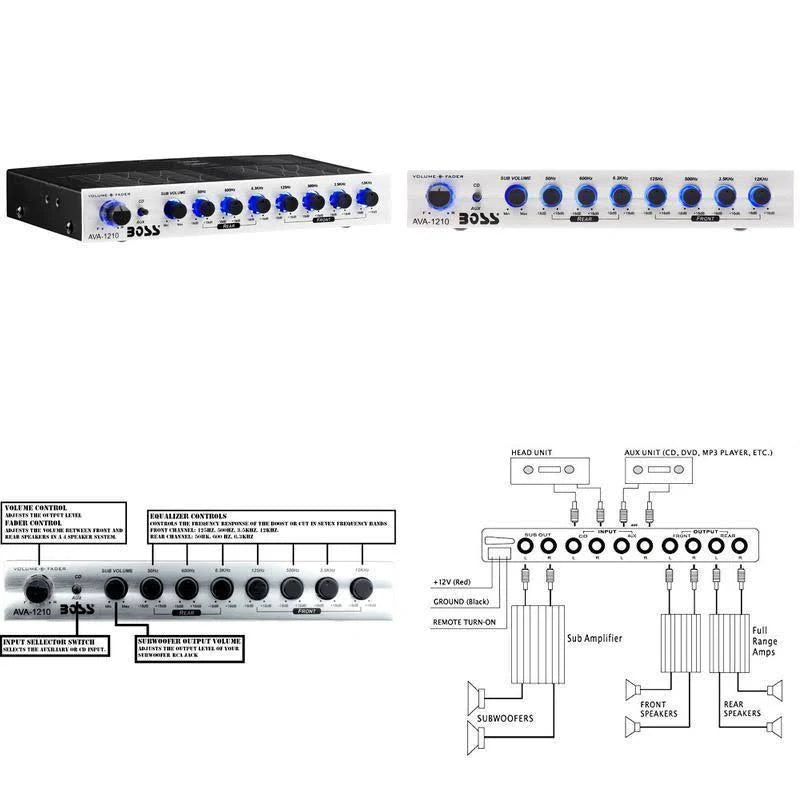 7 Band Car Equalizer with Subwoofer Output W154785