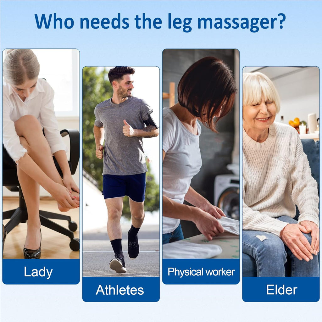 Leg Massager with Heat, Air Compression, Adjustable Wraps, 4 Massage Modes K39472