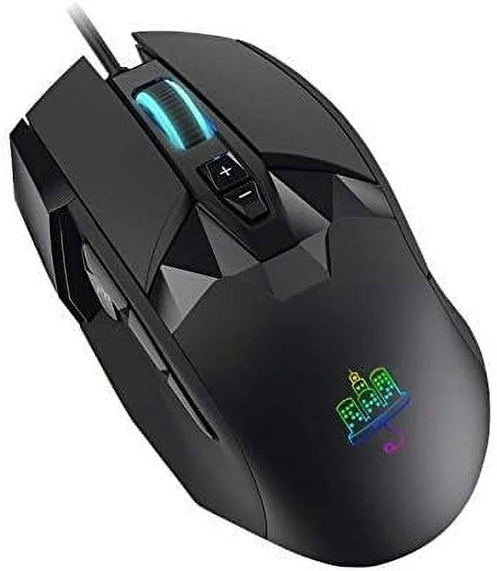Wired Gaming Mouse with 9 Programmable Buttons, 12000 DPI R654